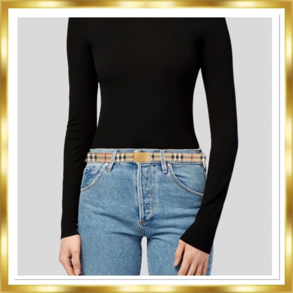Burberry Nova Check Skinny Belt Small $680